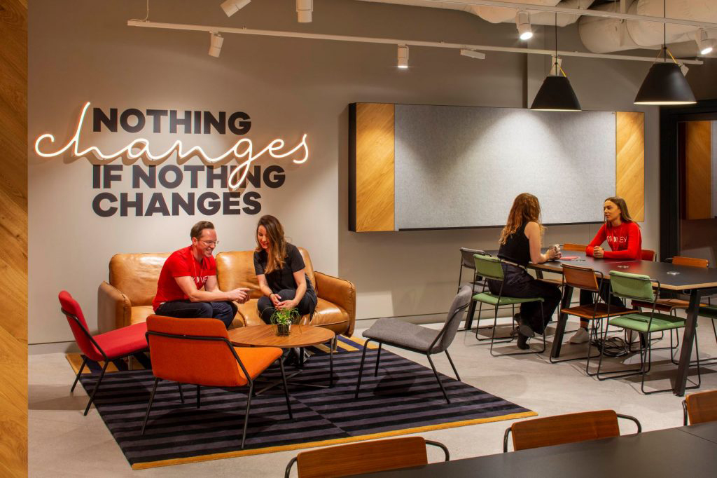 Virgin Money bank inspiring interior design concept ideas lounge - Nothing changes if nothing changes