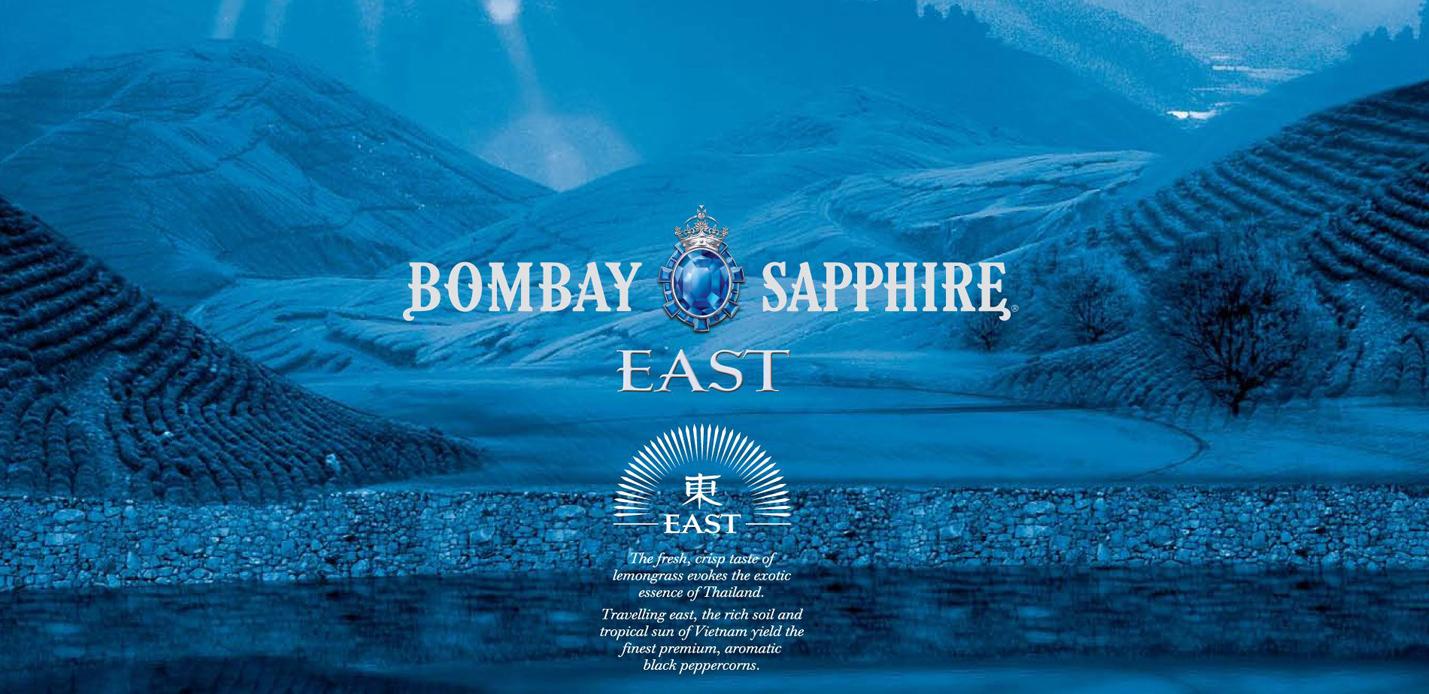 Branding for Bacardi Bombay Sapphire East activation campaign for global duty free travel retail