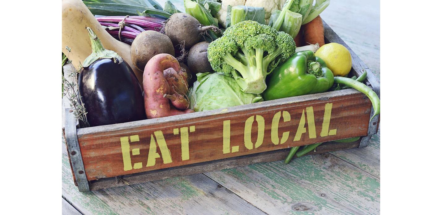 Eat local fresh produce branding