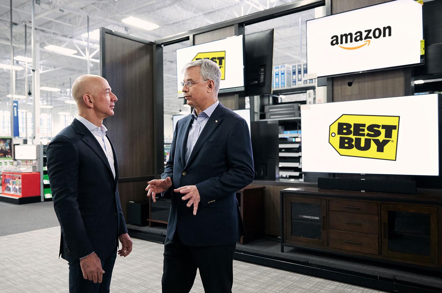 Best Buy and Amazon partnership brand marketing design
