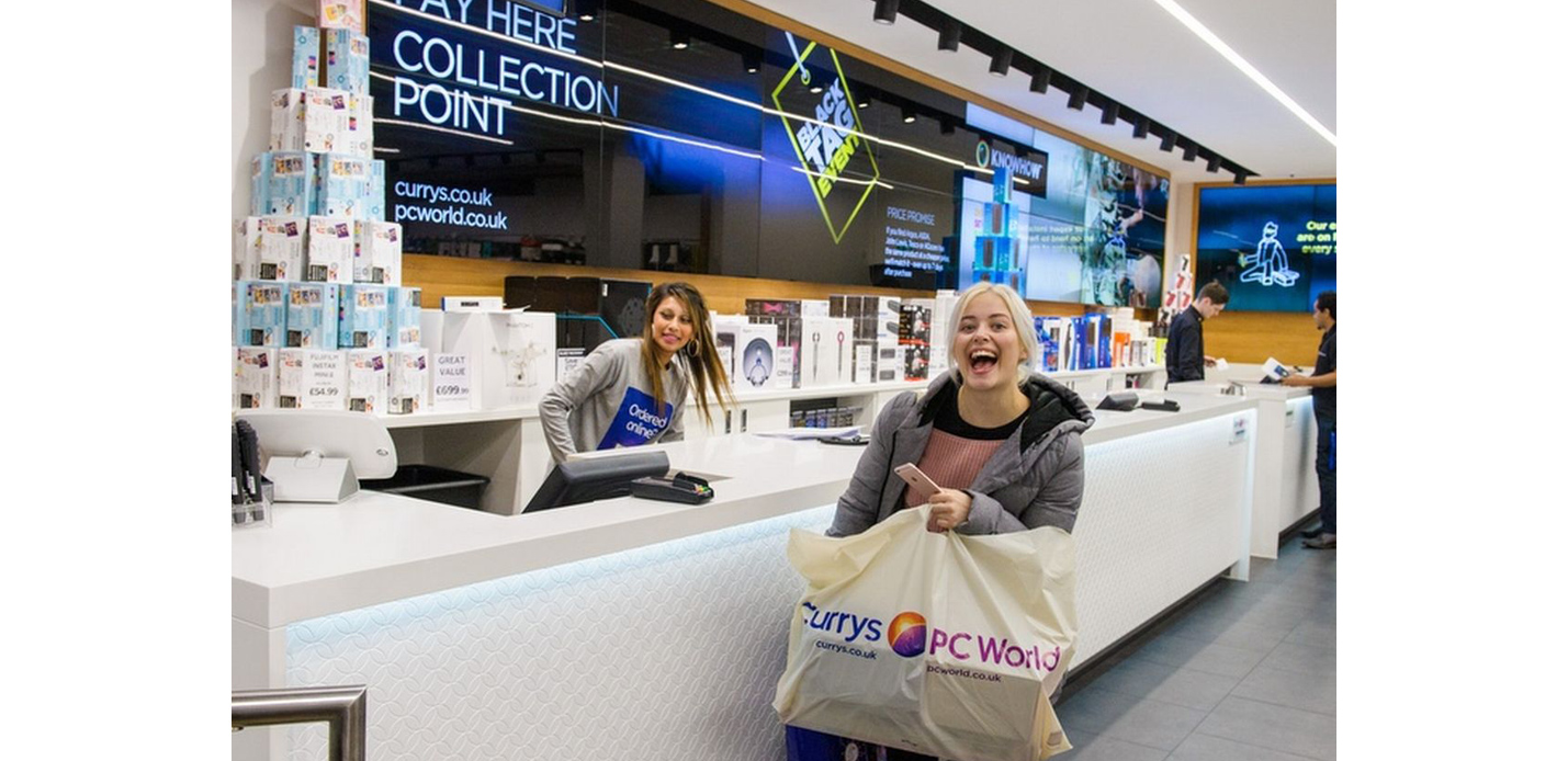 Currys PC World click and collect store design and marketing