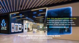 ANZ branch entrance - Transform your bank branches with digital-first design solutions. Integrate bi