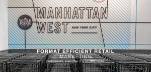 Einkaufswagenbereich im Whole Foods Market – Formateffizientes Einzelhandelsmarketing – Wachstum, Ku