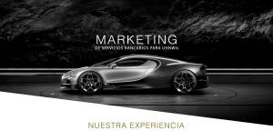 Servicios de Identidad de Marca y Marketing - Banca para Personas de Alto Patrimonio - Automóvil Bug