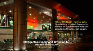 Safeway Mega Store Milton Keynes, London – Eingang. Angebot: 20 % Rabatt auf die Gebühren (zeitlich 