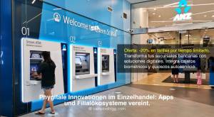Vestíbulo de entrada de la sucursal ANZ. Banca digital orientada al futuro - Transforma tus sucursal