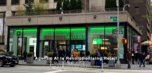 This image captures the Citizens Bank flagship branch located at 6th Avenue and West 42nd Street in Midtown Manhattan, New York City.