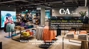 C&A Store Laden interieur Zürich - Einkaufszentrum, London - Skalierbare Storekonzepte für schnelle 