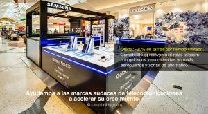 Quiosco de venta pequeño Smasung: CampbellRigg reinventa el comercio minorista de telecomunicaciones
