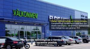 Entrada y branding de la megatienda Elgiganten: CampbellRigg transforma el retail tecnológico median