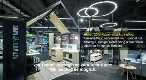 Design und Branding der Kassenbereiche im Elgiganten City Store – CampbellRigg revolutioniert den Te