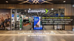 Elgiganten City store entrance and branding - CampbellRigg transforms tech retail throughstrategic 