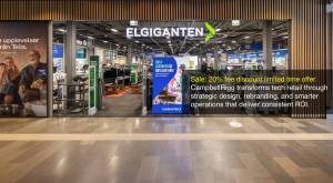 Elgiganten City store entrance and branding - CampbellRigg transforms tech retail throughstrategic 