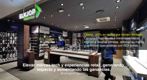 Concepto de entrada y marca de la tienda Elkjop Phone House - CampbellRigg ayuda a minoristas tecno-