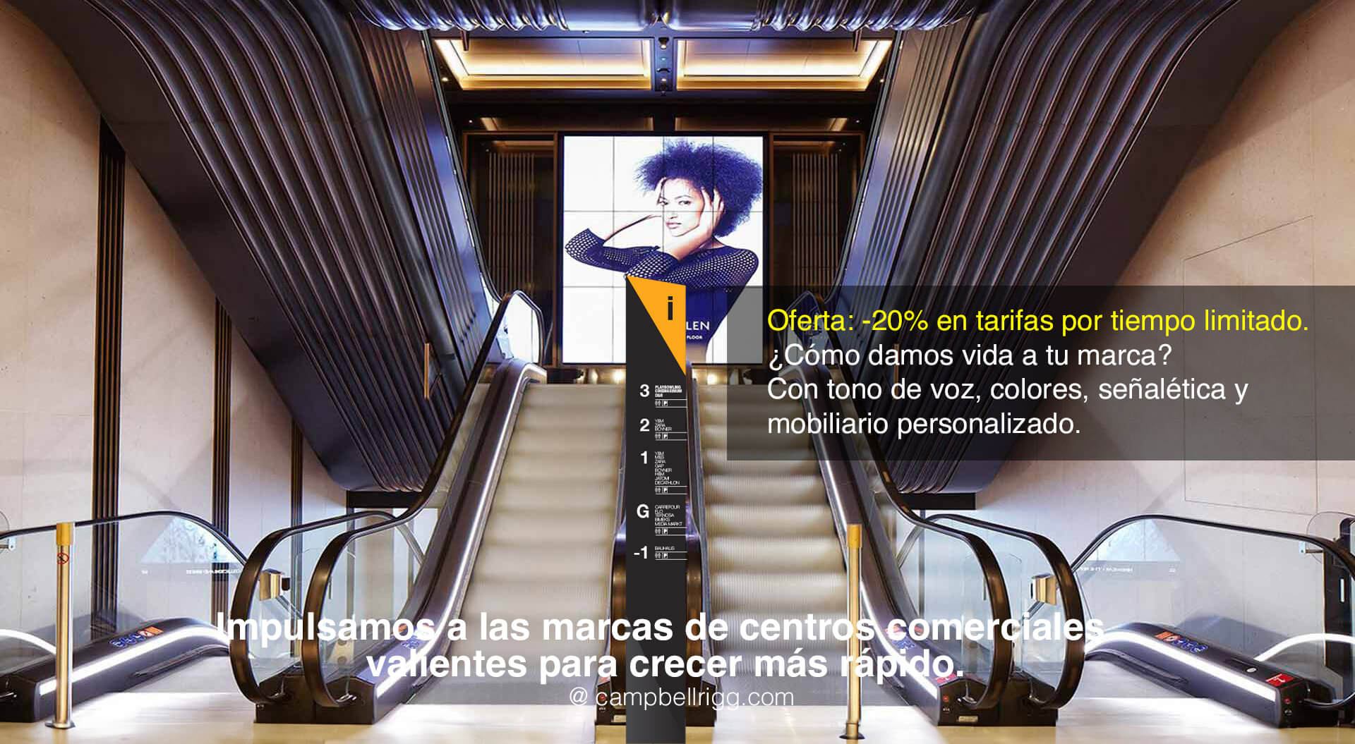 Identidad de Marca y Diseño de Navegación en Centros Comerciales | CampbellRigg
