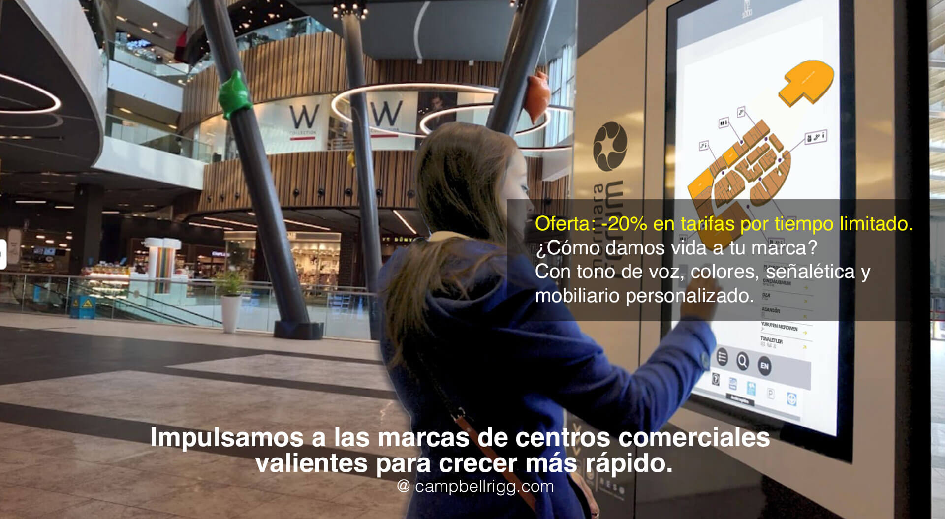 Identidad de Marca y Diseño de Navegación en Centros Comerciales | CampbellRigg