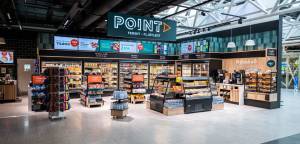 This is a photo of a Point convenience store located in the terminal at Keflavík Airport (KEF) in Ic
