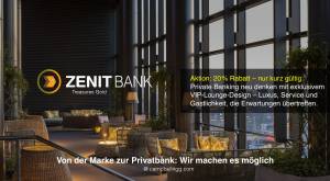 Zenit Private Banking neu gedacht – mit exklusivem VIP-Lounge-Design – Luxus, Service und Gastlichke