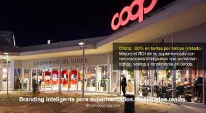 Entrada de la tienda COOP Milán. Mejore el ROI de su supermercado con renovaciones inteligentes que 