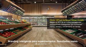 Interior de la tienda COOP Milán - Exposición de frutas y verduras. Mejore el ROI de su supermercado