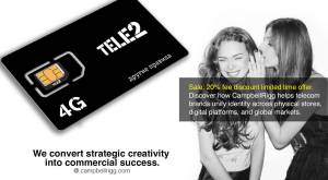 Girls sharing secrets. We turn brand strategy into business profit at Tele2. We convert strategic cr