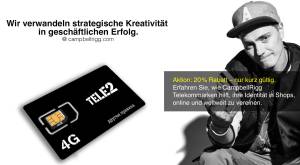 Ein Straßenrapper. Wir verwandeln Markenstrategie in Geschäftserfolg bei Tele2. Wir wandeln strategi