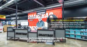 MeadiaMarkt Smart Bar - CampbellRigg designs technology stores that operate efficiently while ensur