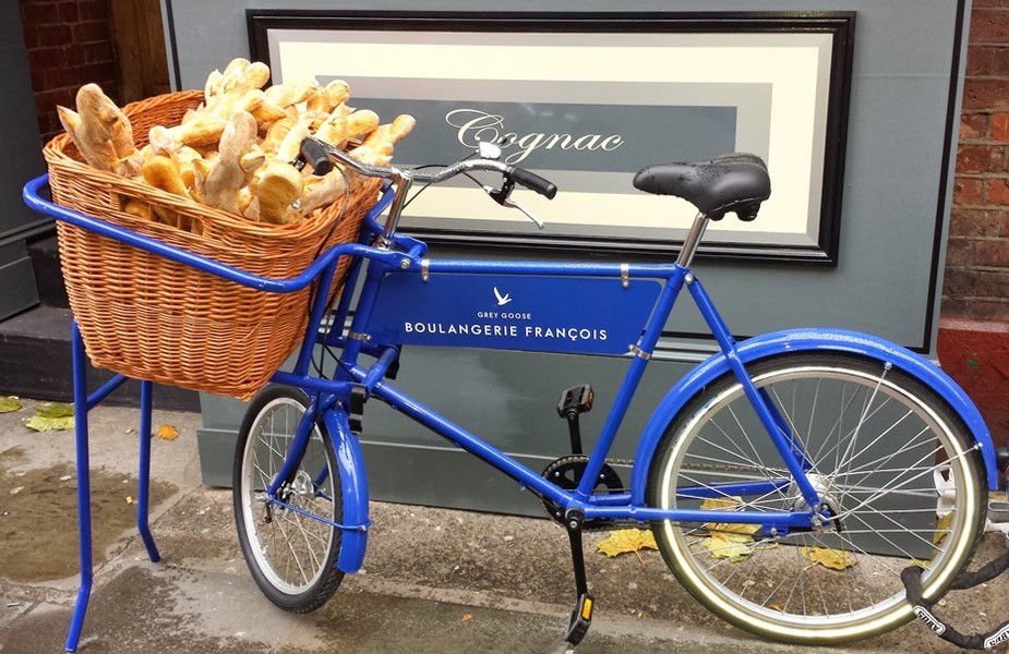 Grey Goose bicycle mobile Martini Boulangerie promotion