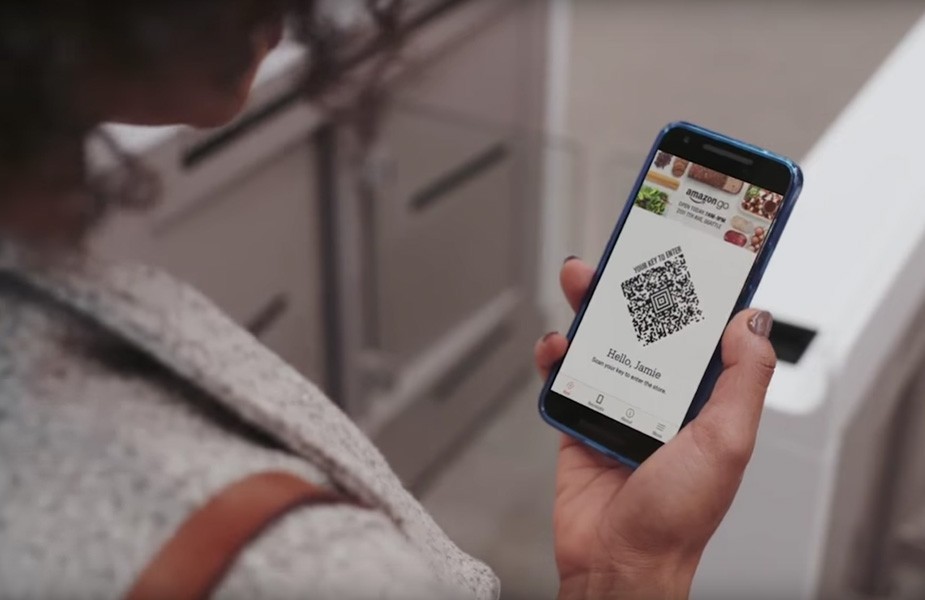 Amazon Go and food retail store app for checkout