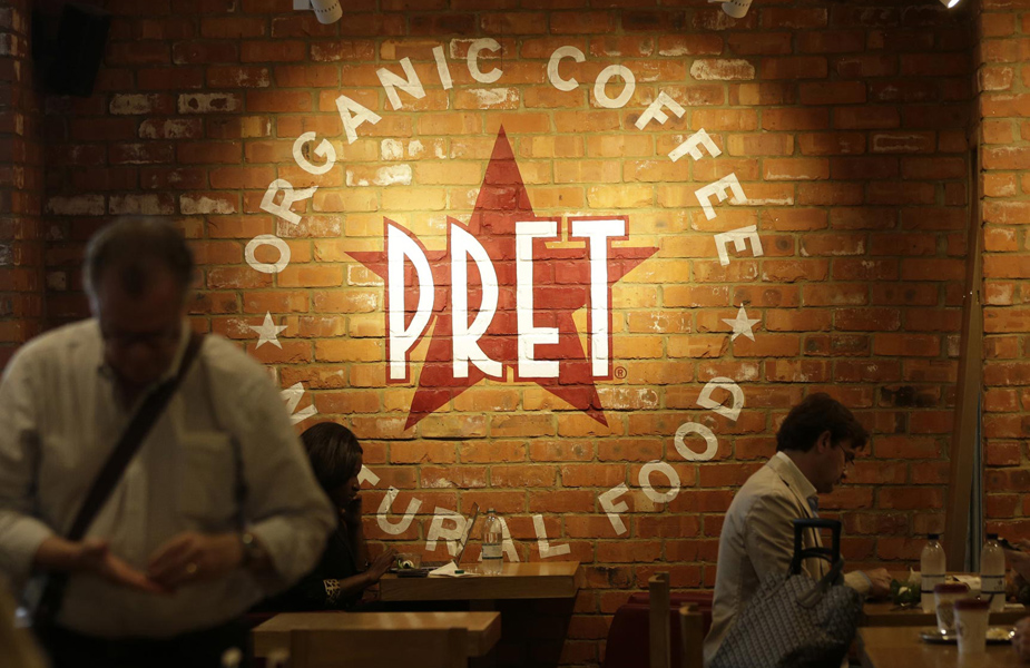 Pret e Magner's coffee branding instore