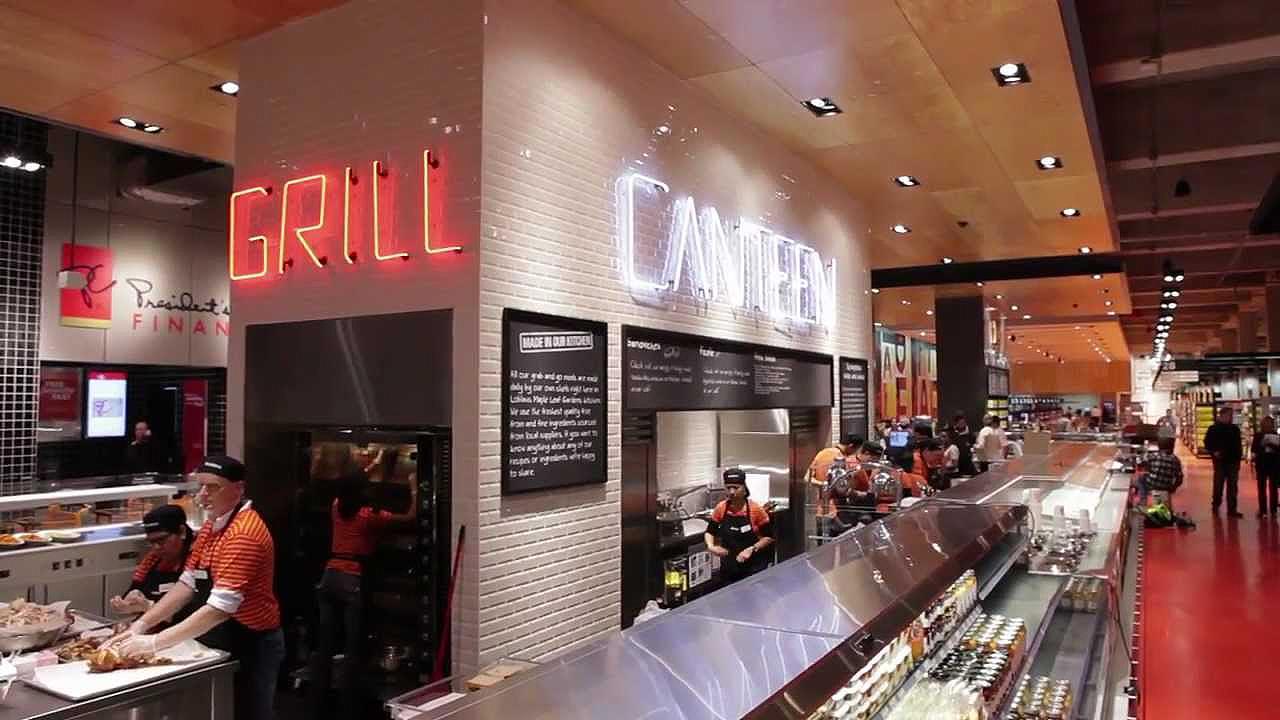 Canteen grill Loblaws supermarket design innovation new concepts and retail ideas