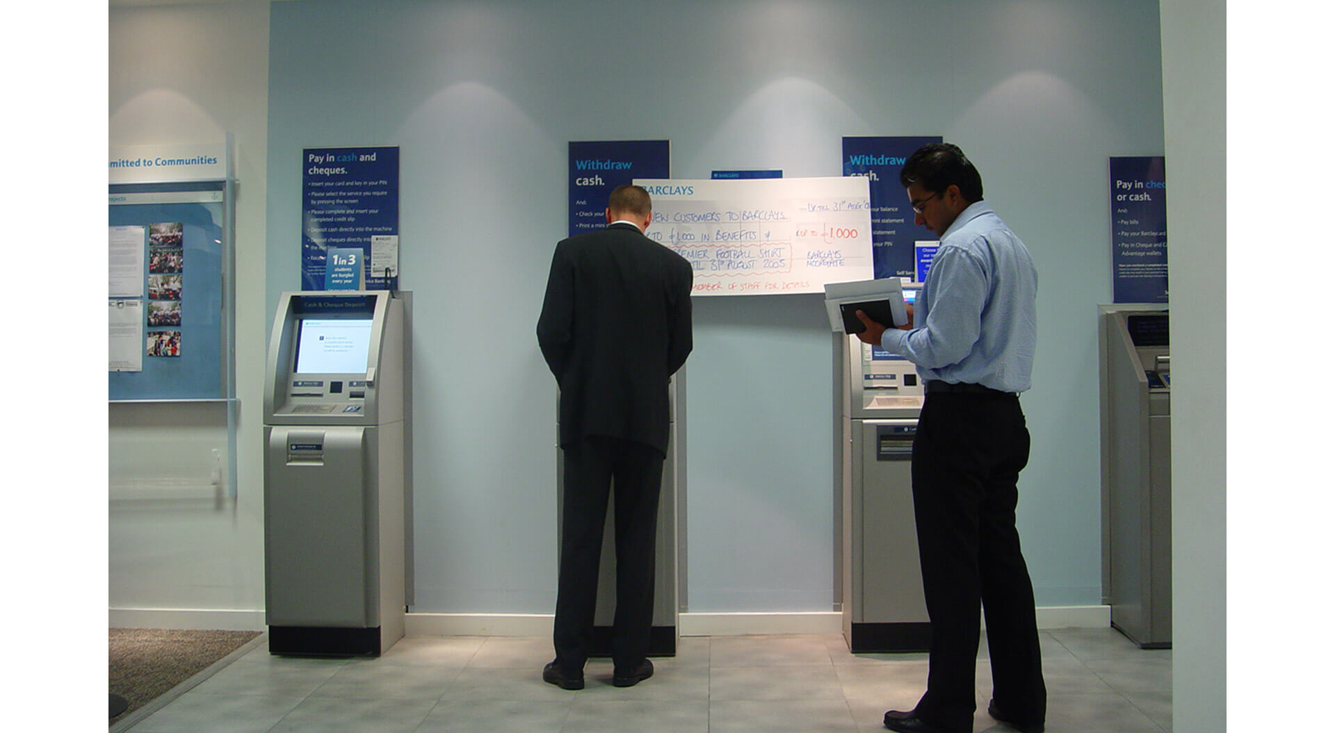 Retail bank ATM selling environment at Barclays Bank