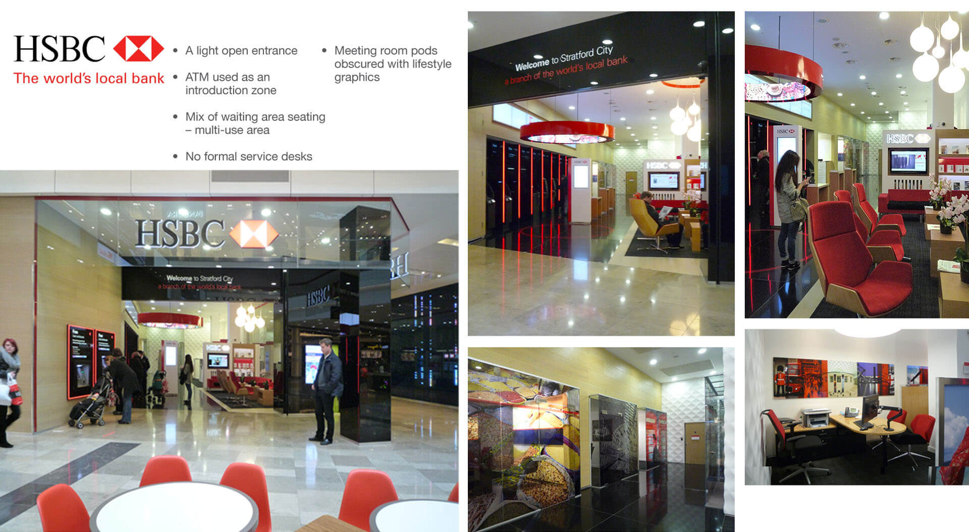 HSBC branch audit, design concepts with ideas for optimizing the bank
