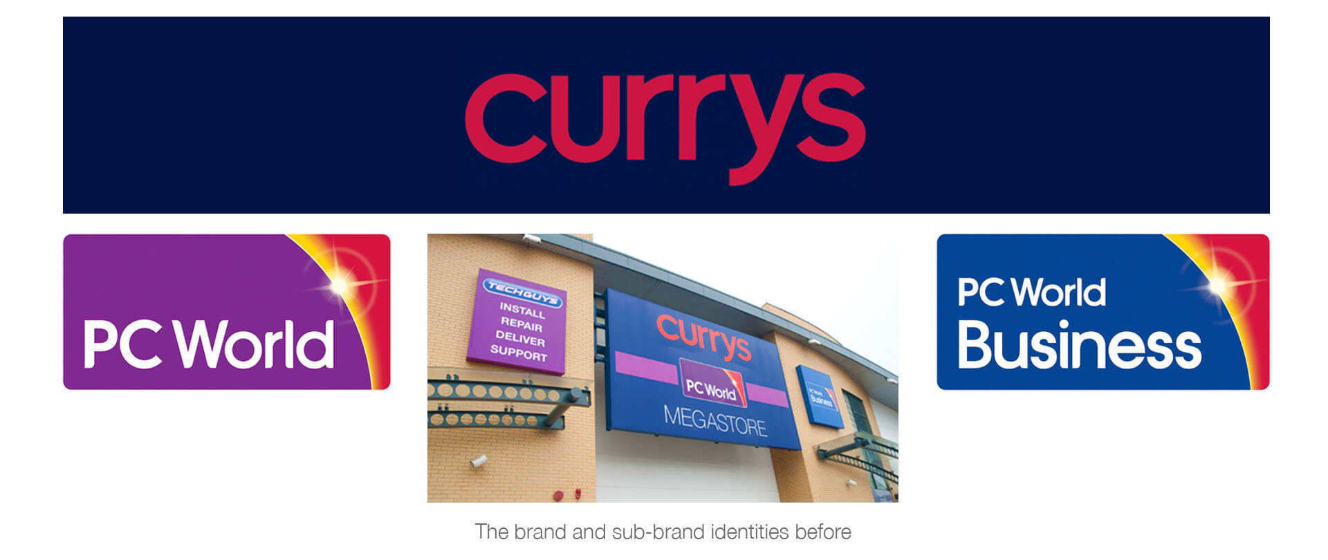 Currys PC World previous brand images