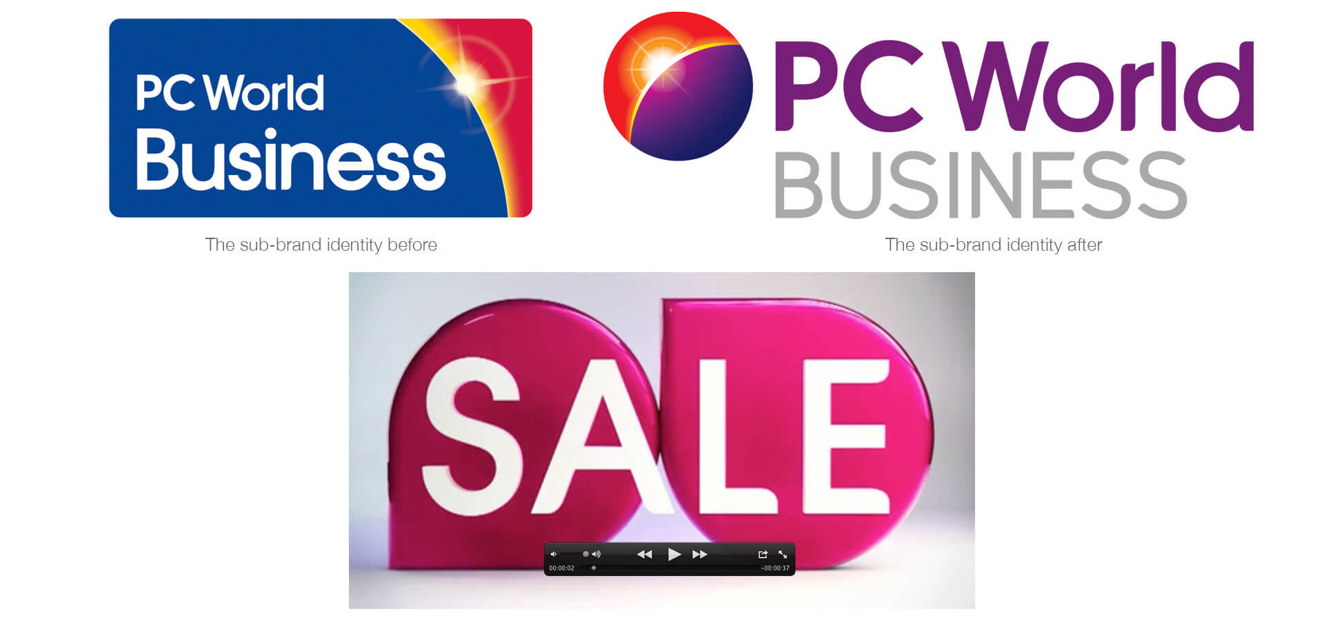 Currys PC World corporate sub-brand identity PC World Business