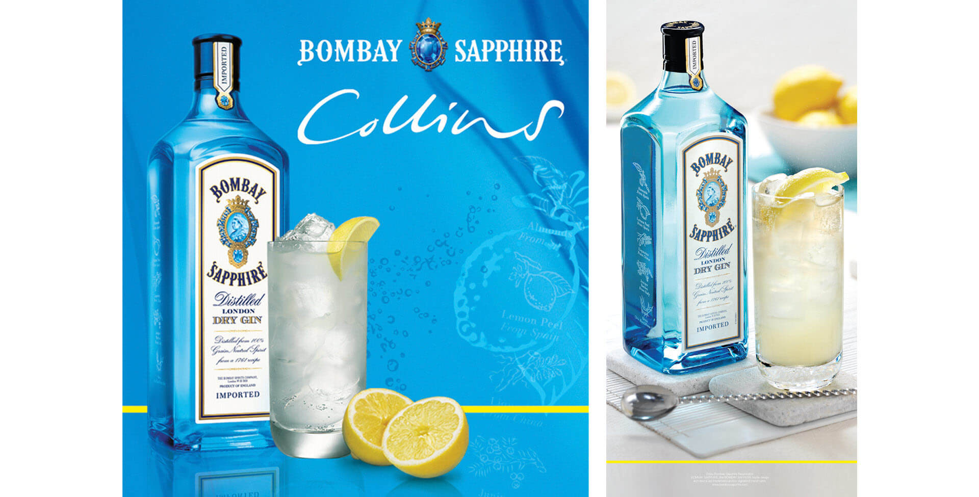 Bombay Sapphire Collins Spirits industry promotion campaigns travel retail design, airports, duty-free alcohol marketing, innovative concepts 