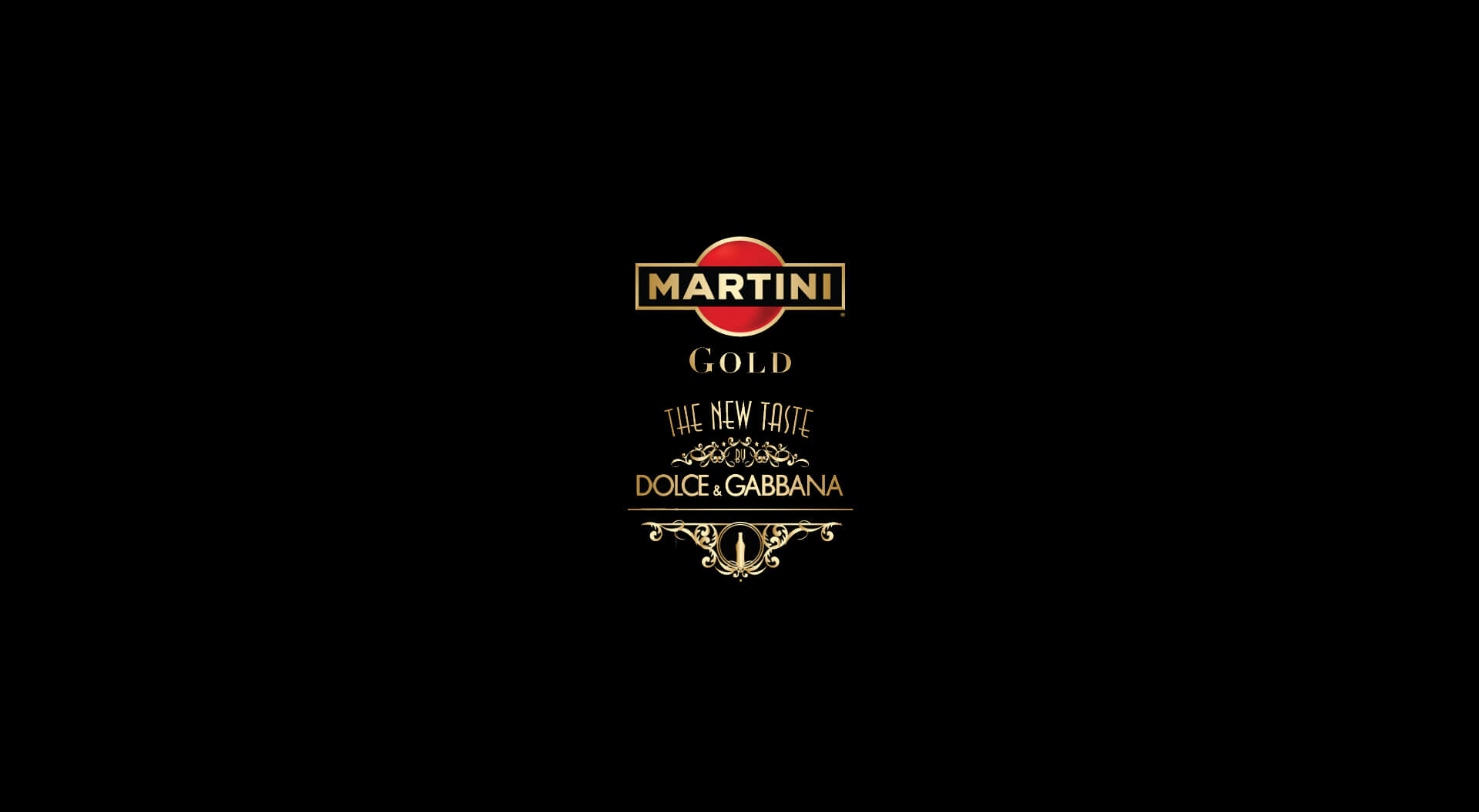 Martini Gold the new taste Dolce & Gabbana brand identity for Bacardi Global Travel Retail