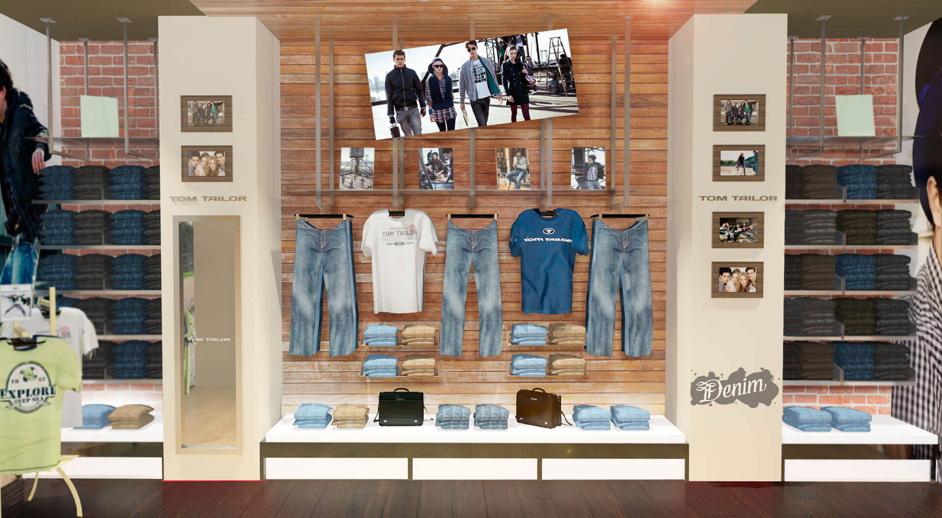 Tom Taylor Germany retail interior fashion store design, denim jeans department, new trends, ideas, brand communications