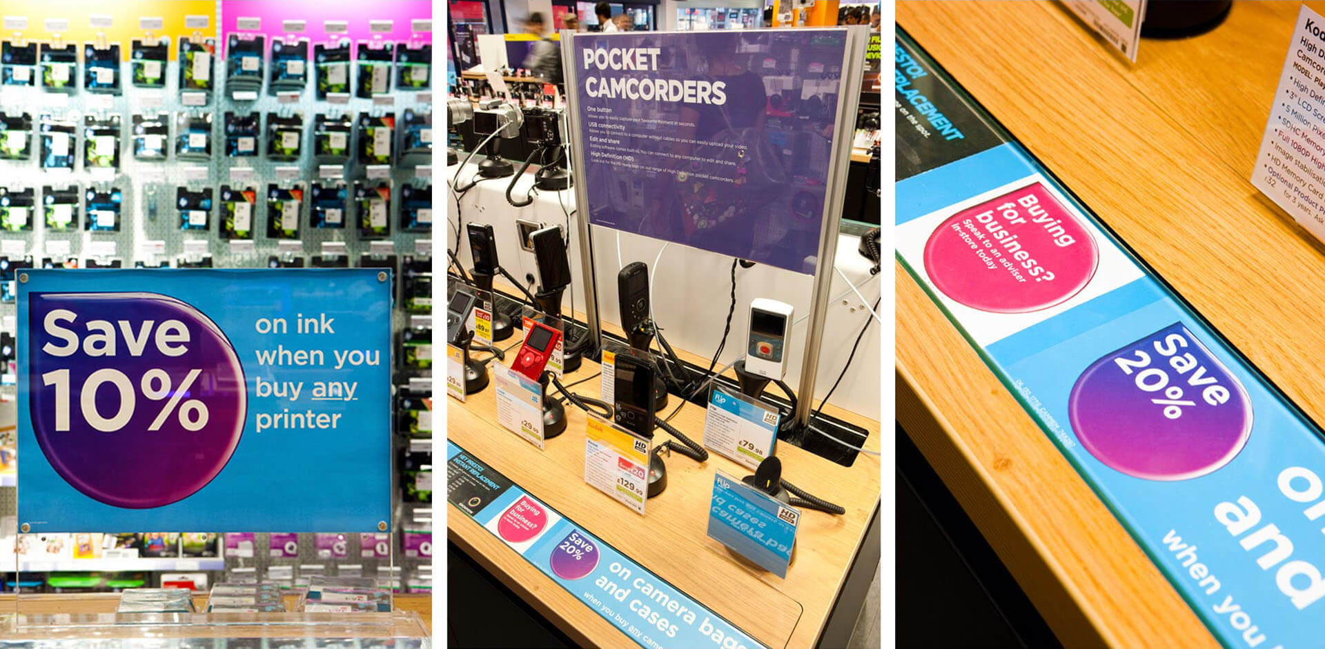 Currys PC World business point of sale communications branding