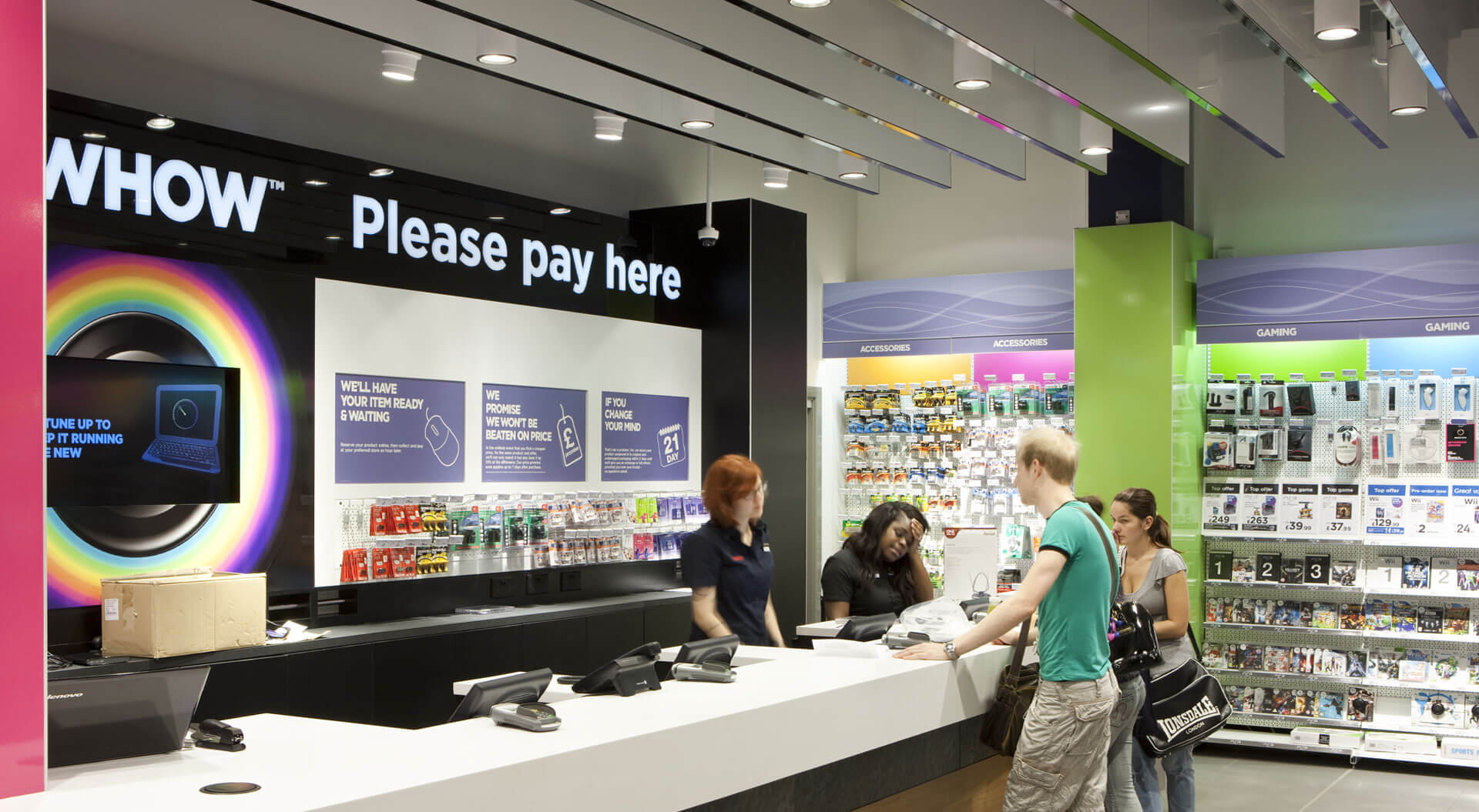 Currys PC World point of sale communications at pay point