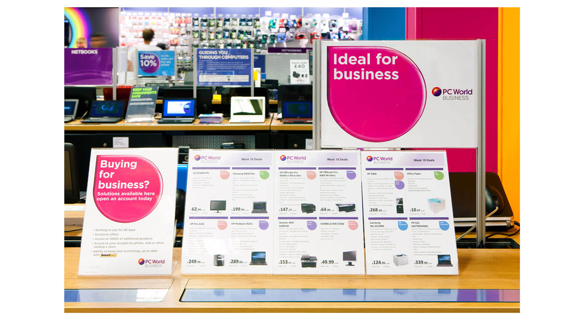 Currys PC World business point of sale communications branding