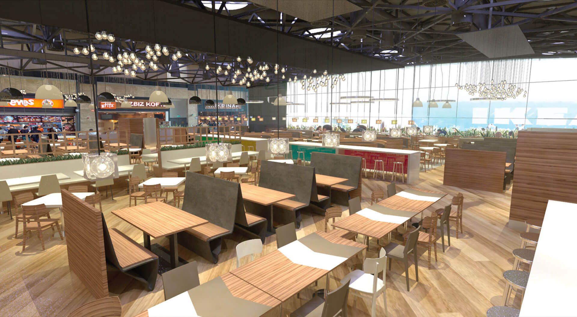 Forum Istanbul Turkey shopping mall proposed food court interior design