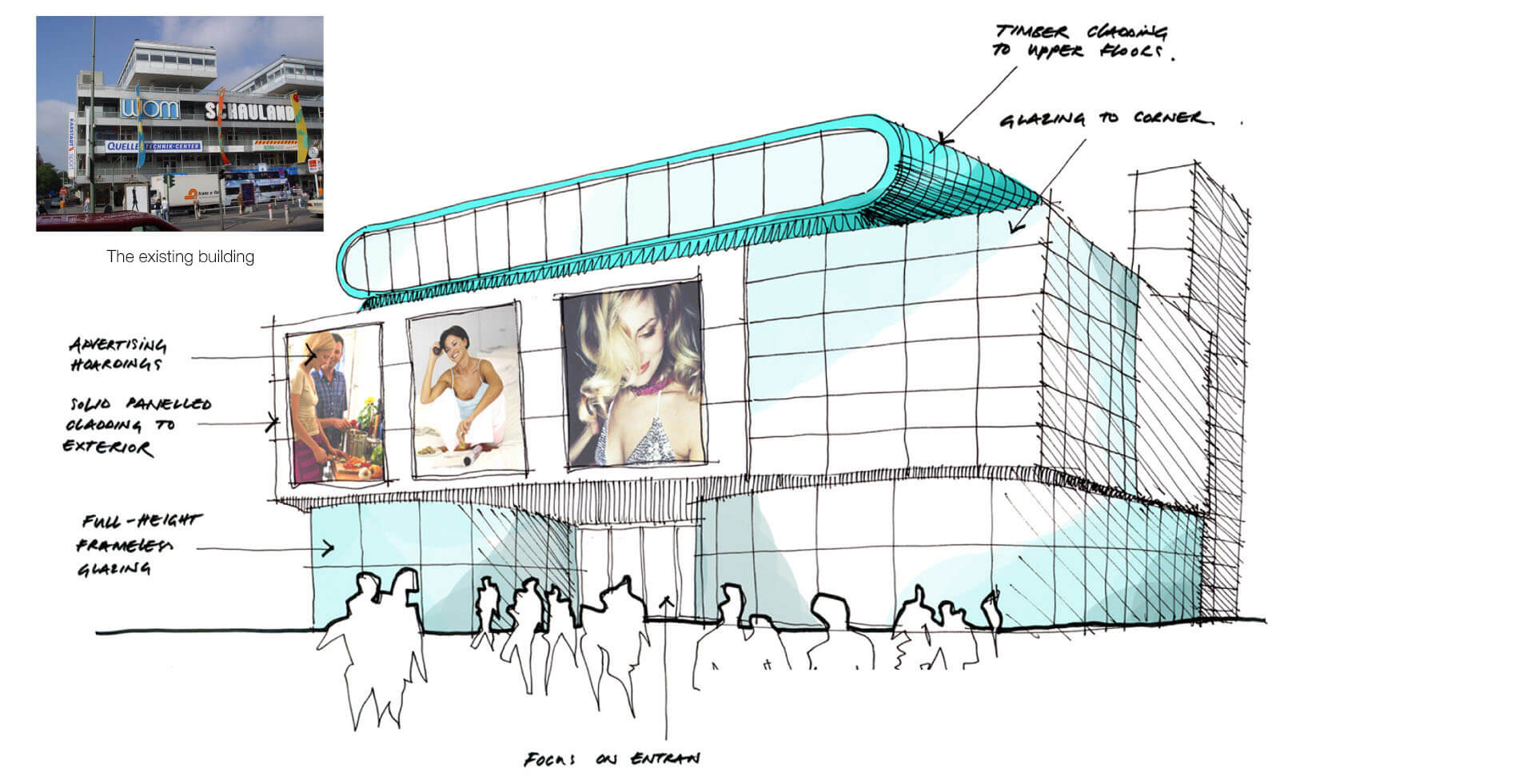 Hammerson shopping mall architecture and branding, format planning, interior design, food court restaurants, fashion stores, leisure and entertainment facilities