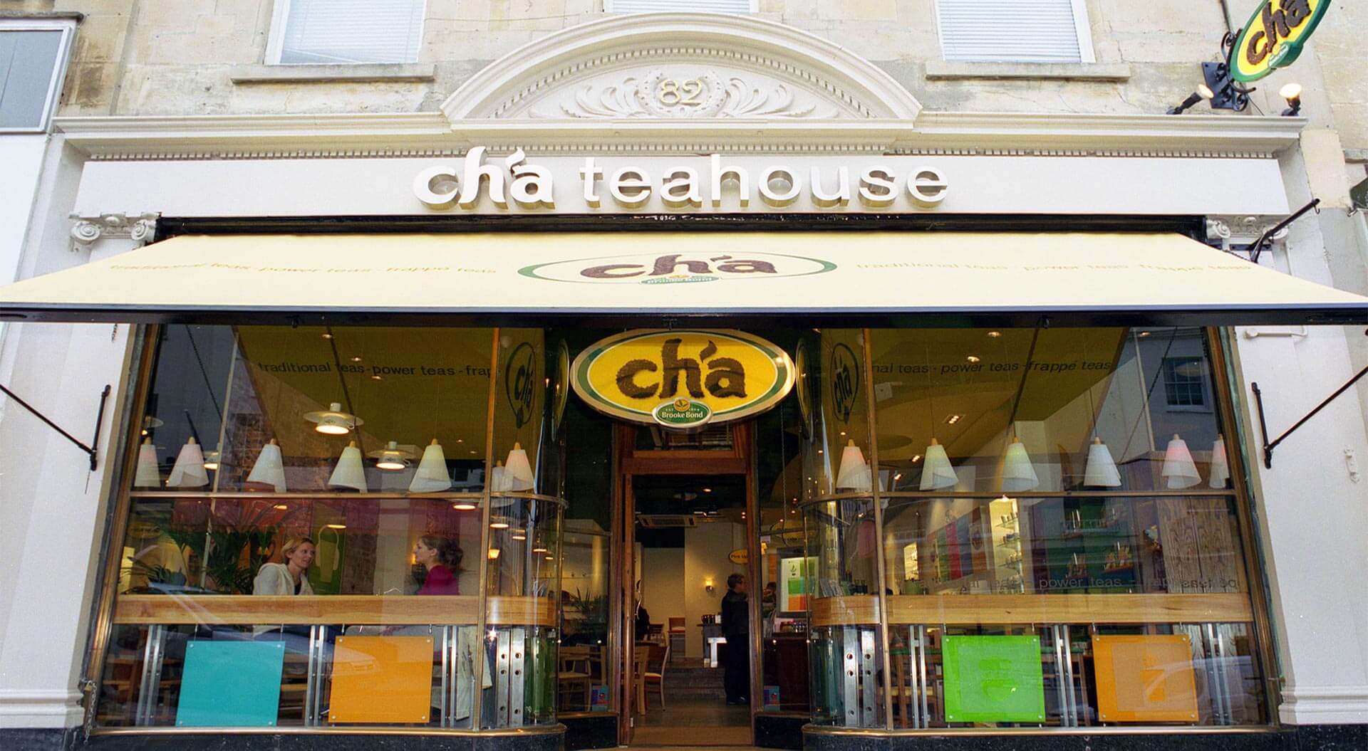 Cha Teahouse café  interior design and brand identity