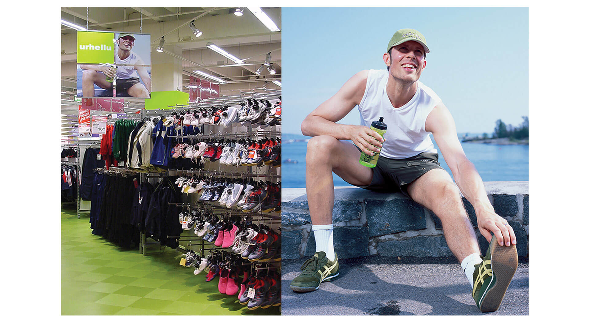 K CityMarket hypermarket Finland, sportswear department merchandising and lifestyle photography