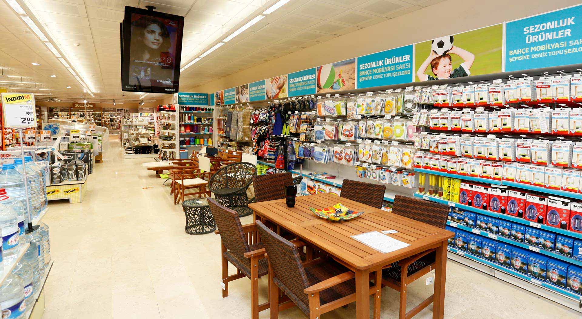 Migros Turkey supermarket homewares department and brand communications