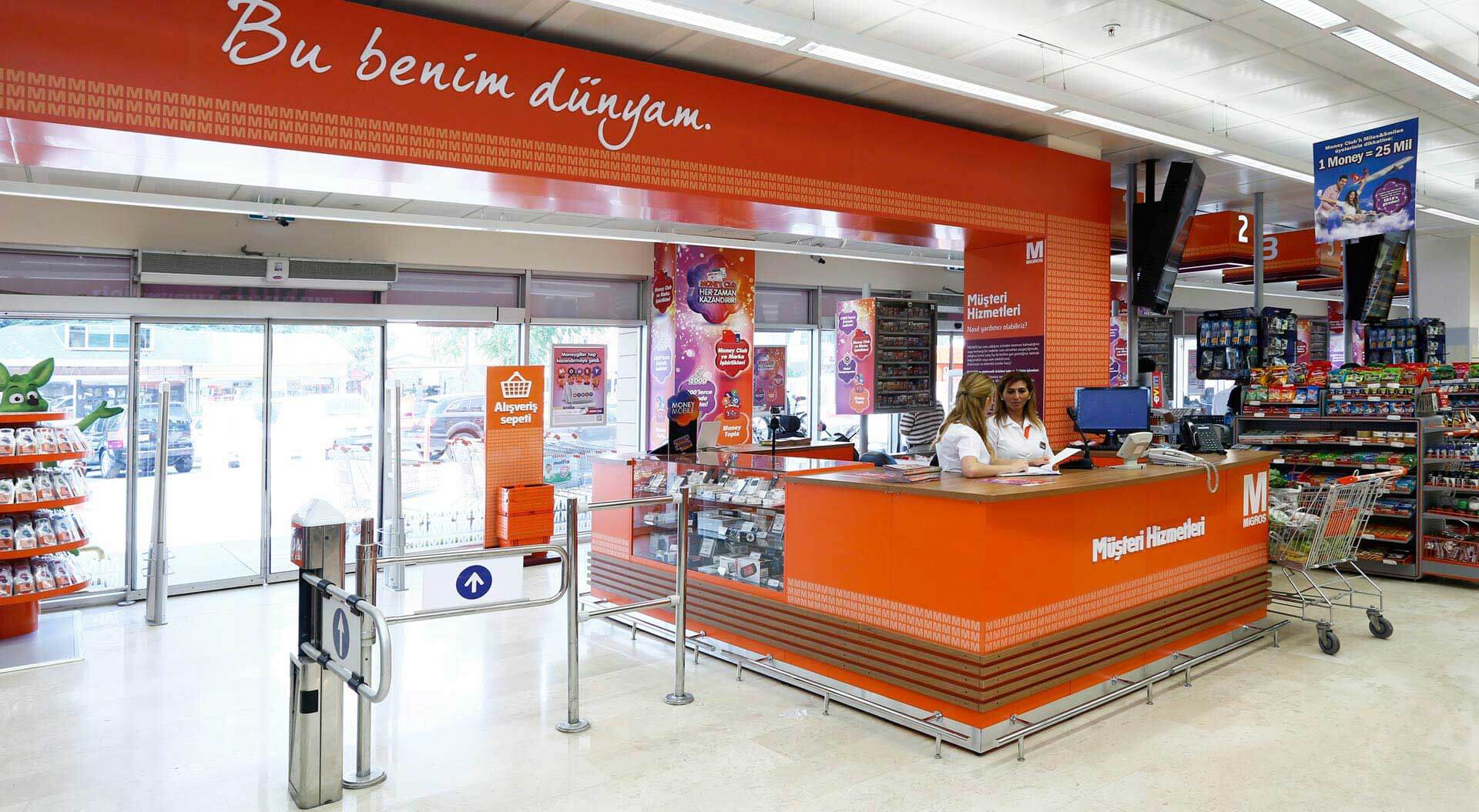 Migros Turkey supermarket customer services department and brand communications