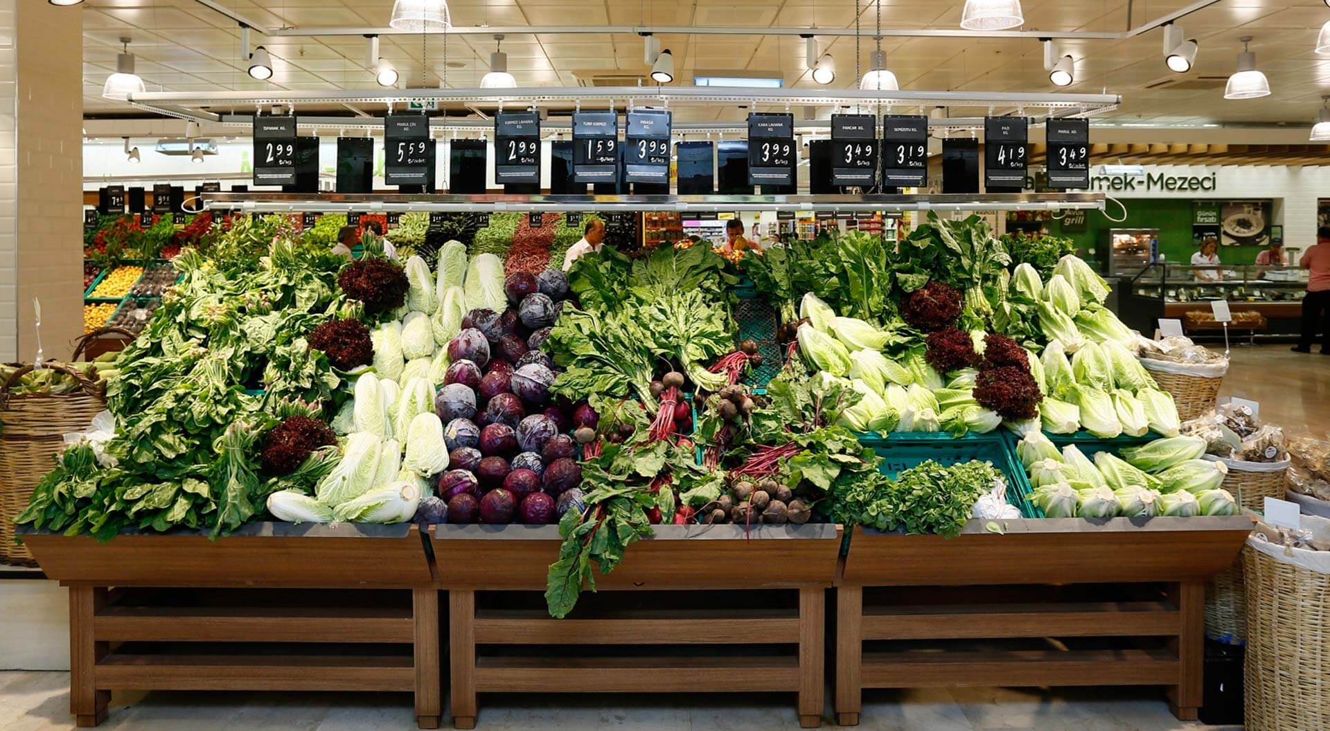 Migros Turkey supermarket fresh produce merchandising store design and brand communications