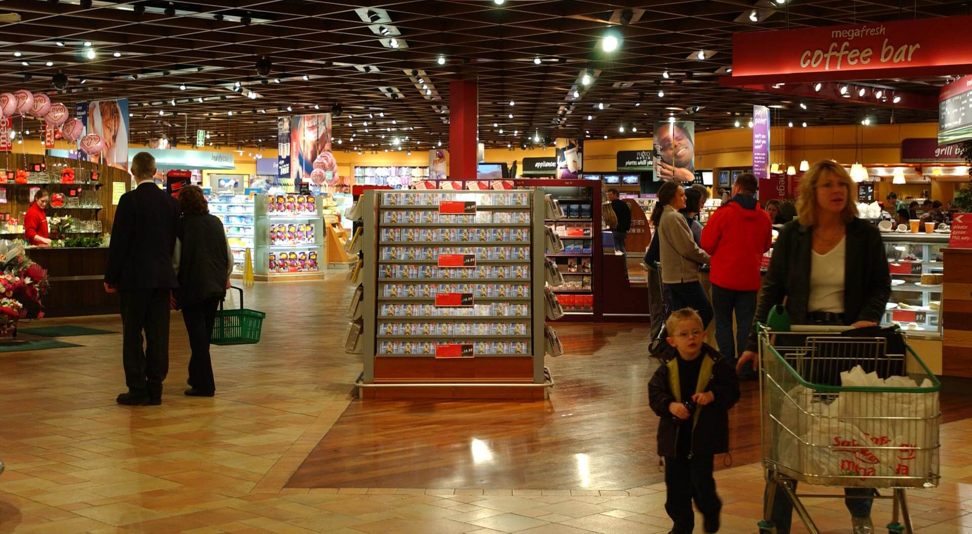  Safeway Mega store hypermarket entrance area with coffee bar