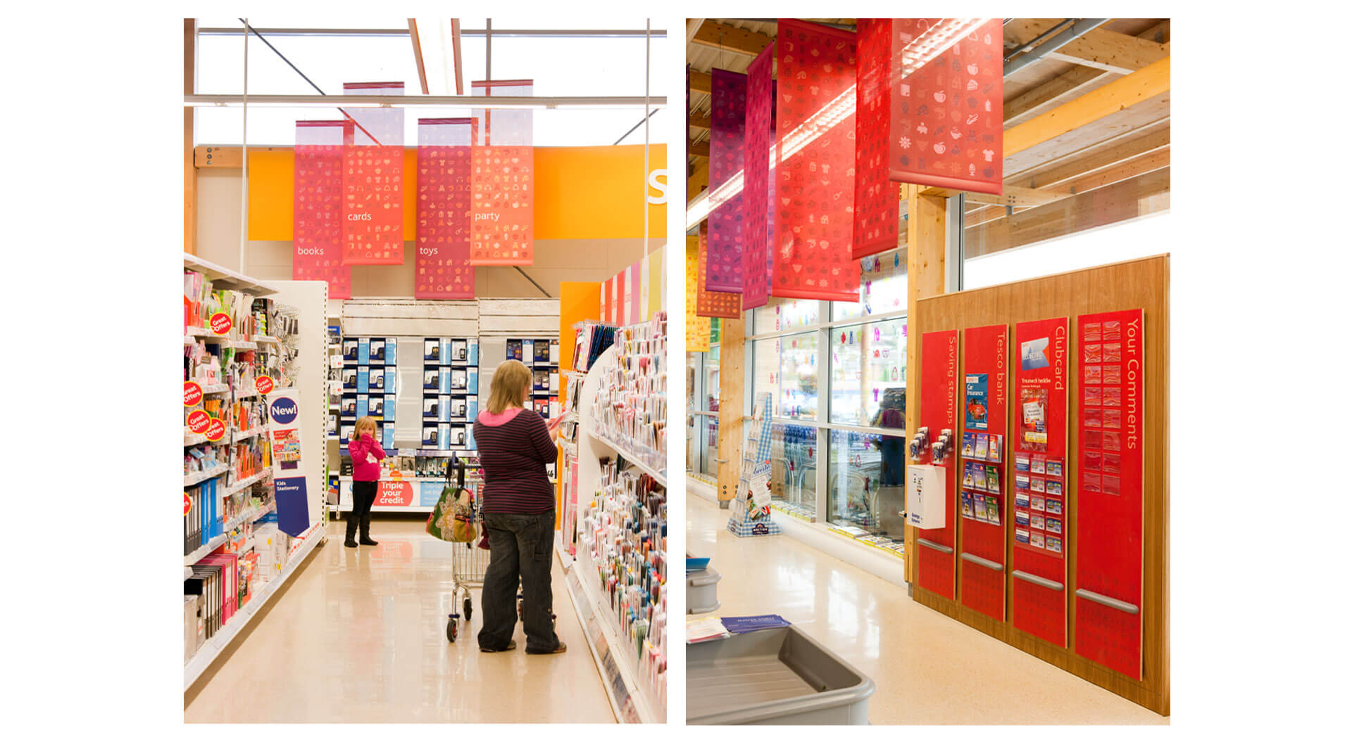 Tesco supermarket welshpool interior brand communications 